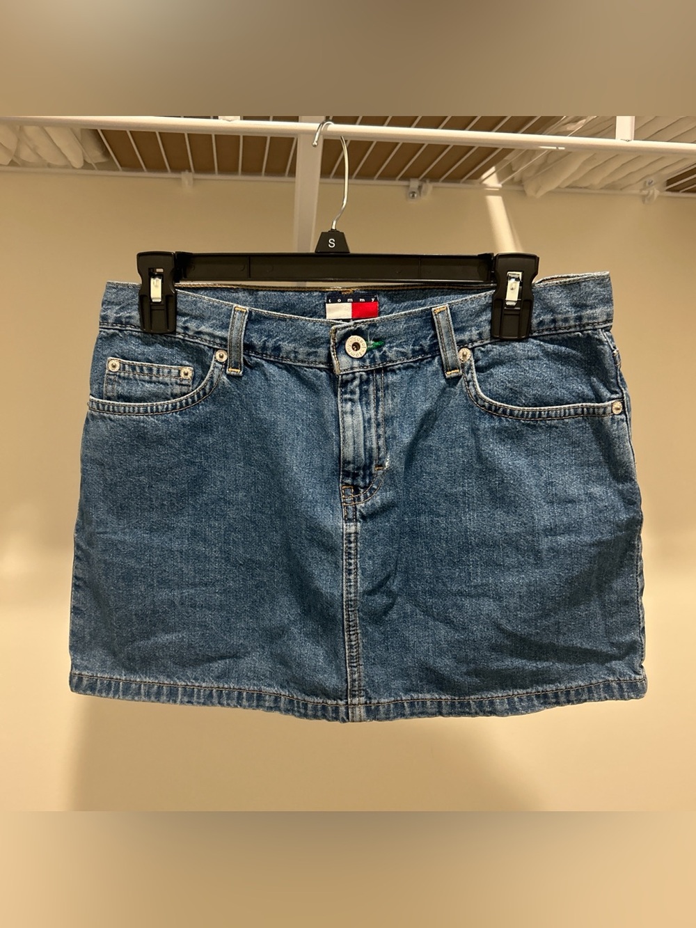 Tommy Hilfiger Medium Blue Denim Mini Skirt